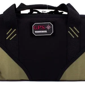 G-Outdoors Large Memory Foam Case with Magazine Back Pockets- Green/Black