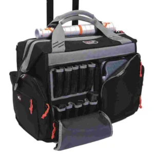 G-Outdoors Rolling Range Bag- with Telescoping Handle-Black