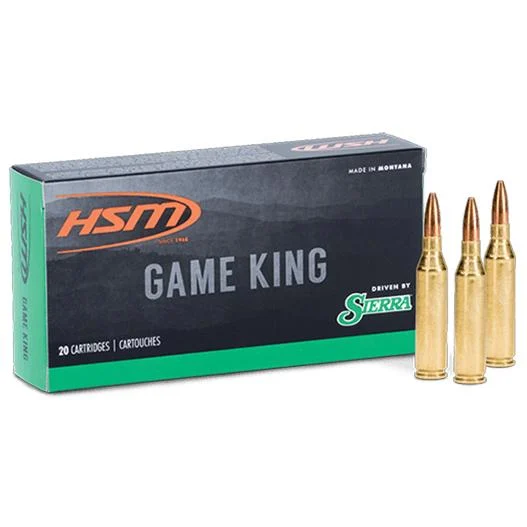HSM GameKing Rifle Ammunition 6mm Rem100gr SP 20/ct - Hunting Shack DBA HSM Munitions