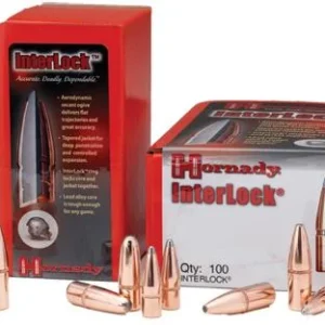 Hornady Interlock Rifle Bullets 6.5mm .264" 160 gr RN - 100/Box