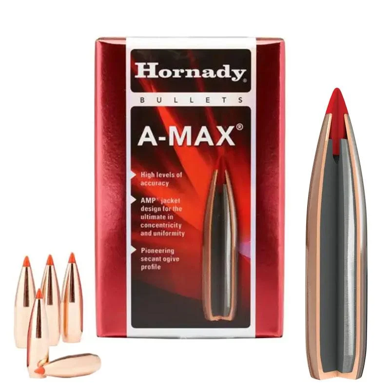 Hornady A-MAX Rifle Bullets .30 cal .308" 168 gr A-MAX 100/ct
