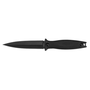 Kershaw Secret Agent Fixed Boot Knife 4-2/5" Spear Point Black with Sheath
