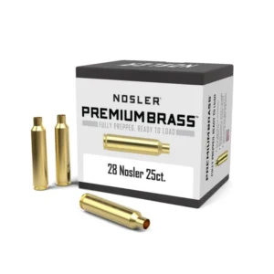 Nosler Unprimed Brass Rifle Cartridge Cases .28 Nosler 25/ct
