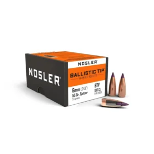 Nosler Ballistic Tip Varmint Rifle Bullets 6mm .243" 55 gr SBT-SB 100/ct