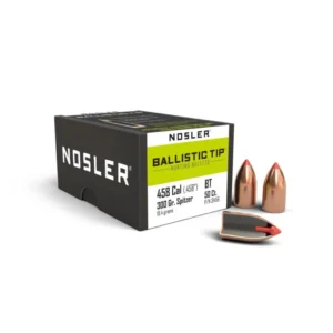 Nosler Ballistic Tip Hunting Rifle Bullets .458 SOCOM 300 gr SP (Orange Tip) 50/ct