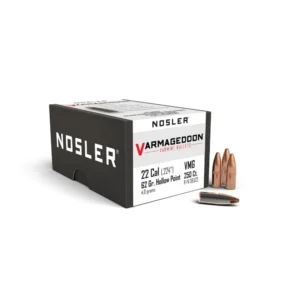 Nosler VarMageddon Rifle Bullets .22 cal .224" 62 gr FBHP 250/ct