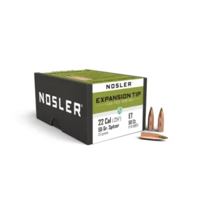 Nosler E-Tip Lead Free Rifle Bullets .22LR .224" 55gr SPTZ E-Tip 50/ct