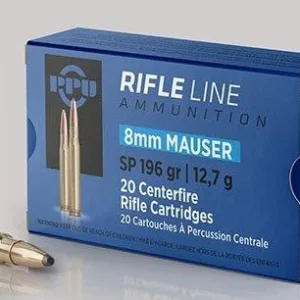 PPU Rifle Ammunition 8mm Mauser 196 gr SP 2160 fps 20/ct