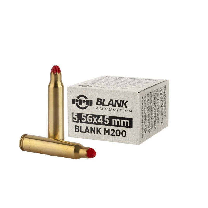 PPU Blank Rifle Ammunition 5.56mm M-200 A1 Blanks 20/ct