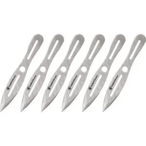 Smith & Wesson 6 8" Throwing Knives 4 1/4" Blade Silver