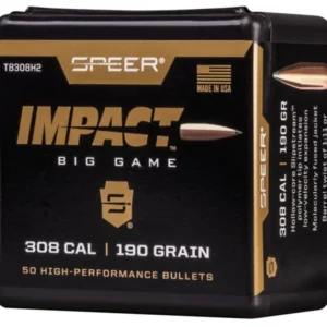 Speer Impact Big Game Bullets .308 Win 190gr TIPPED PLATED CB 50/ct
