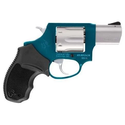 Taurus 856 Ultra Light Handgun .38 Spl 6rd Capacity 2" Barrel Sky Blue and Stainless Steel Cylinder