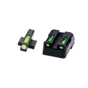 HIVIZ LiteWave H3 sight Green LitePipe w/White front ring Fits Kimber 1911 models