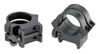 Weaver Quad Lock Detachable Scope Rings 1" High Extension Matte