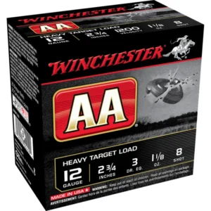Winchester AA Target 12 ga 2 3/4" 3 dr 1 1/8 oz #8 - 25/ct
