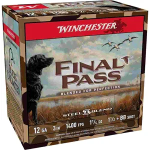 Winchester Final Pass Shotshells 12 ga 3" 1-1/4 oz 1400 fps 1.5 + BB 25/rd