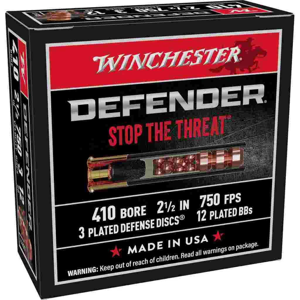 Winchester Supreme Elite PDX1 Personal Defense Shotgun Ammunition .410 ga 2 1/2" 3 disc 12 plts Slug 750 fps 10/ct