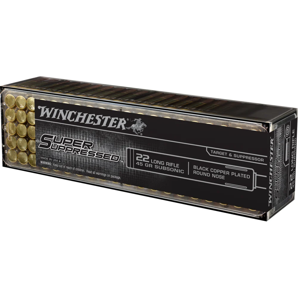 Winchester Super-X Subsonic Rimfire Ammunition .22 LR 45 gr. LRN 1090 fps 100/ct