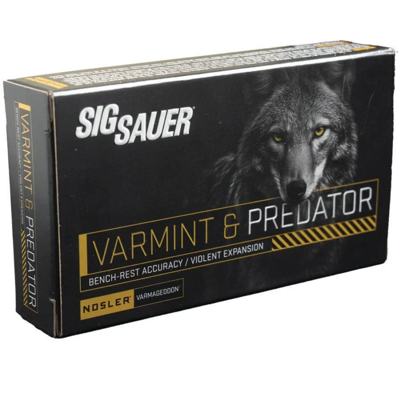Sig Sauer Varmint & Predator Rifle Ammunition .223 Rem 40gr PT 3650 fps 20/ct