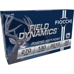 Fiocchi Field Dynamics Rifle Ammunition .270 Win 130 gr PSP 3010 fps 20/ct