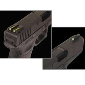 Truglo TFO Tritium/Fiber-Optic Day/Night Sights Fits Springfield XD XDM (excluding 5.25" Comp Series) and XDS - Front Green/Rear Yellow