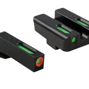 Truglo TFX Pro Tritium/Fiber-Optic Day/Night Sights Fit Glock 17 17L 19 23 24 26 27 33 34 35 38 39 45 - Orange Outline Front/Rear Green