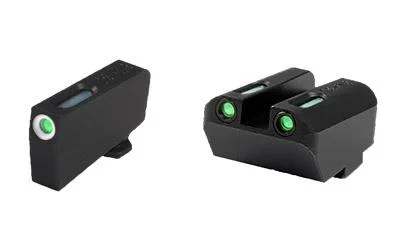 Truglo TFX Tritium/Fiber-Optic Day/Night Sight Set fits GLOCK 17 / 17L 19 22 23 24 26 27 33 34 35 38 and 39 (Suppressor Low) - White Outlin