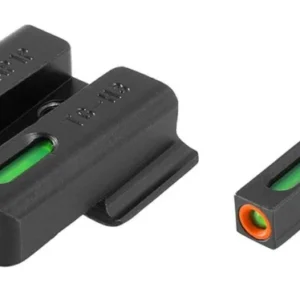 Truglo TFX Pro Tritium/Fiber-Optic Day/Night Sights Fit S&W M&P Shield|S&W M&P 22|S&W M&P SD9|S&W M&P SD40 - Orange Outline Front/Rear Green