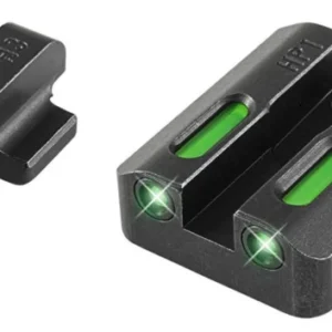 Truglo TFX Tritium/Fiber-Optic Day/Night Sights - Walther PPS (Except M2) - White Outline Front/Rear Green