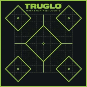 TRUGLO TRU-SEE Self Adhesive Targets - 5 Diamond 12x12 Green 12 Pack