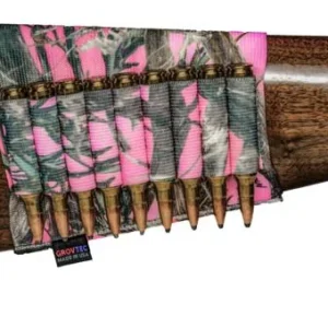 Grovtec Buttstock Cartridge Shell Holder- Rifle Open Style TrueTimber Pink