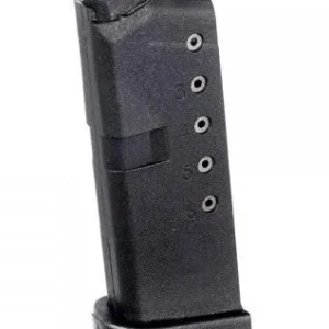 ProMag Steel Handgun Magazine Glock 42 .380 ACP Black Polymer 6/rd