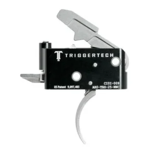 TriggerTech AR15 Adaptable Curved Trigger 2 Stage Adjustable Stainless Steel/Black