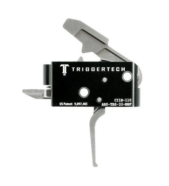 TriggerTech AR15 Competitive Flat Trigger 2 Stage Stainless Steel/Black