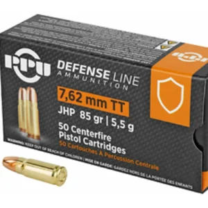 PPU DEF 7.62 TOKAREV 85GR JHP 50RD BOX 10 BOXES PER CASE