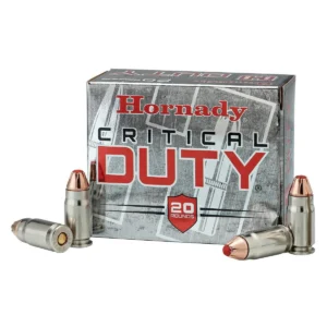 HORNADY CRITICAL DUTY 9MM+P LUGER 124GR 25RD BX 250RD CASE