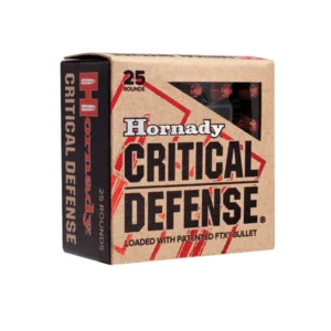 HORNADY CRITICAL DEFENSE 380ACP 90GR FTX 25RD BX 250RD CASE