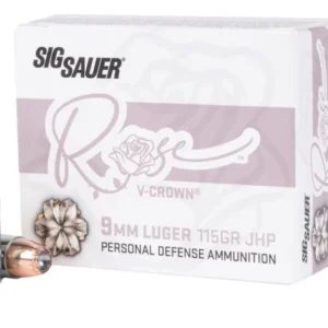 SIG SAUER 9MM V CROWN ROSE 115G JHP 20RD BX 200RD CASE