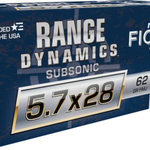 FIOCCHI 5.7X28 RANGE DYNAMICS SUBSONIC 62G 50RD BX 500RD CS