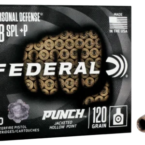 FEDERAL 38 SPECIAL+P 120GR PUNCH JHP 20 RD/BX 10 BX/CS