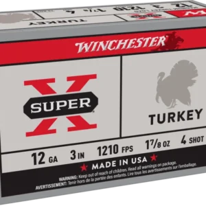 WINCHESTER SUPER X TURKEY 12GA 3" 1-7/8OZ #4 1210FPS 10RDS BX 100RD CASE