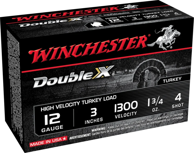 WINCHESTER DOUBLE X 12G 3" #4 1-3/4OZ 10RD BX 100RD CS