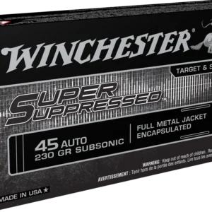 WINCHESTER SUPPRESSED 45ACP 230GR FMJ 50RD BX