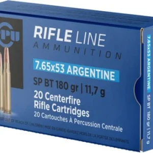 PPU 7.65X53 ARGENTINE SP 180GR 20RD BOX 10 BOXES PER CASE