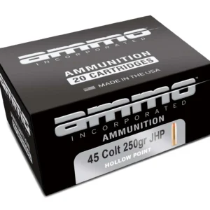 AMMO INC 45 COLT 250GR JHP 20RD BOX 200 CASE