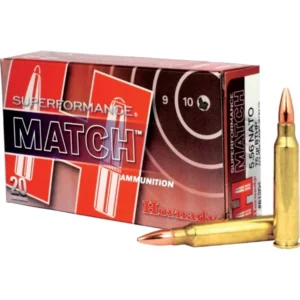 HORNADY SUPERFORMANCE MATCH 5.56NATO 75GR BTHP 20RD BX
