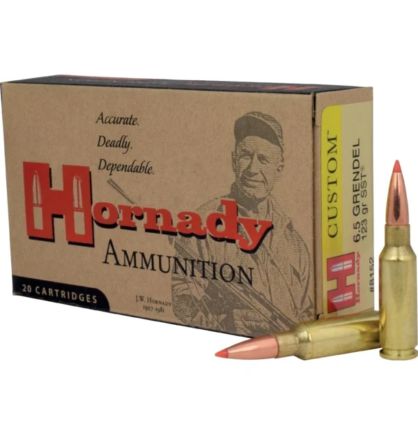HORNADY CUSTOM 6.5 GRENDEL 123GR SST 20RD BX 200RD CASE