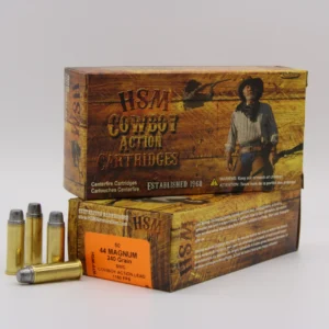 HSM AMMUNITION 44 MAG 240GR HL SWC 50RD BOX 10 BOXES PER CASE