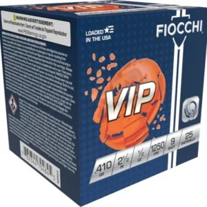 FIOCCHI VIP 410GA 1/2OZ 21/2" #9 25RD BX 250RD CASE