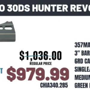 CHIAPPA RHINO REVOLVER 30DS HUNTER OD GRN 3" 357